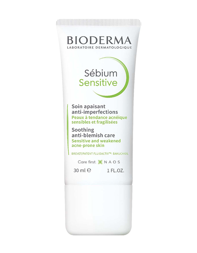 Bioderma Sebium Sensitive Soothing moisturising anti-blemish cream acne-prone skin 30ml