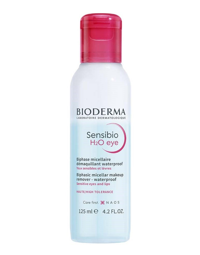 Bioderma Sensibio H2O Eye & Lip Waterproof Biphase Micellar Makeup Remover Sensitive Skin 125ml