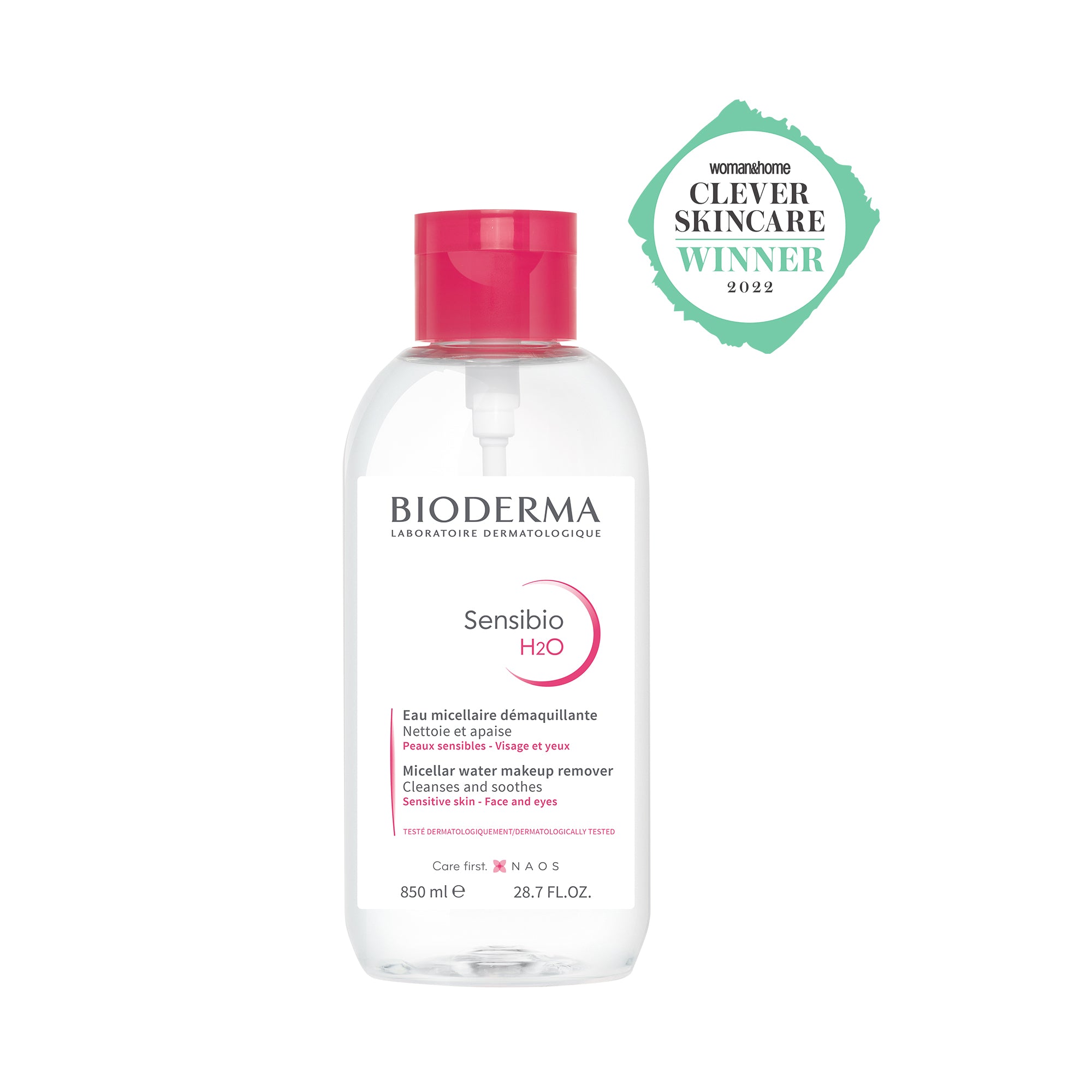 Bioderma Sensibio H2O Micellar water 850ml for Sensitive skin - Reverse Pump