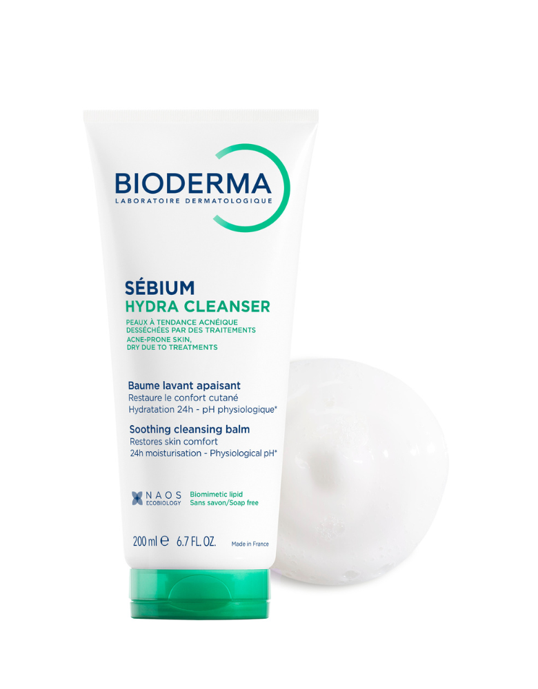 Bioderma Sebium Hydra Cleanser Gentle & Nourising Face Wash for Dry and Sensitive Acne-prone skin 200ml