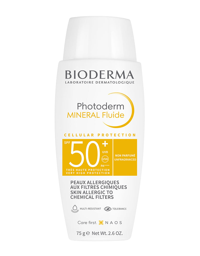 Bioderma Photoderm Mineral Fluide SPF 50+ ultra-light mineral sunscreen for allergic skin 75g